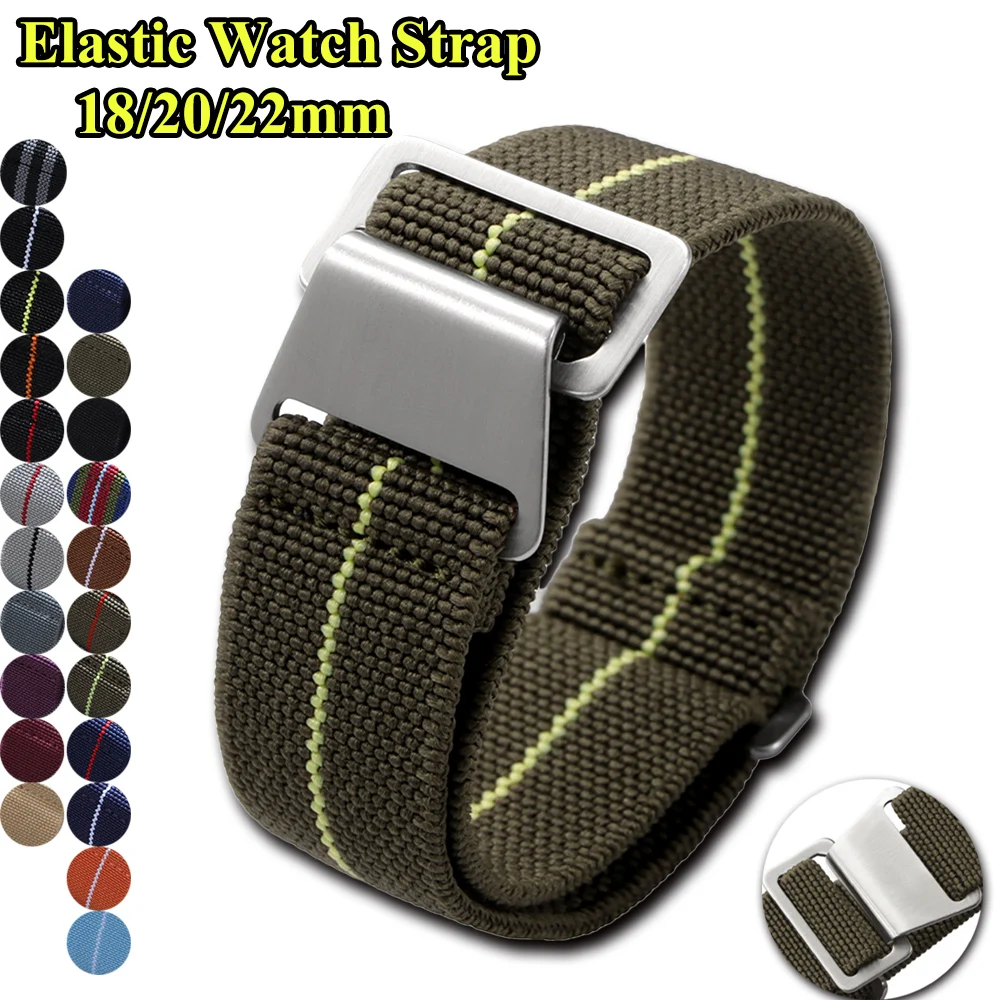 Tali Jam Tangan Elastis 18Mm 2 - Nato Strap Nylon ulasan dan harga