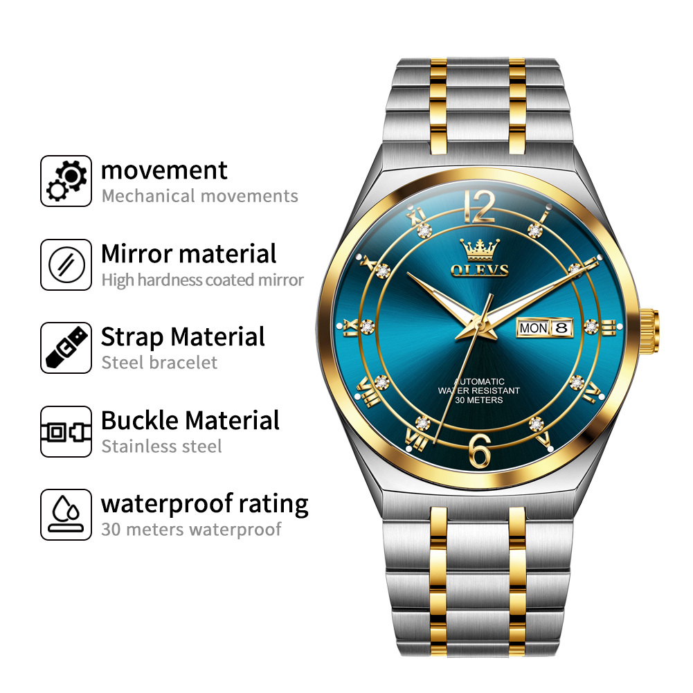 Jam Tangan OLEVS Pria Jam Tang - Rolex Watch Datejust ulasan dan harga